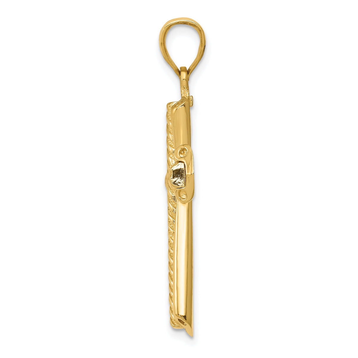 14k Twisted Cross Pendant-D1636