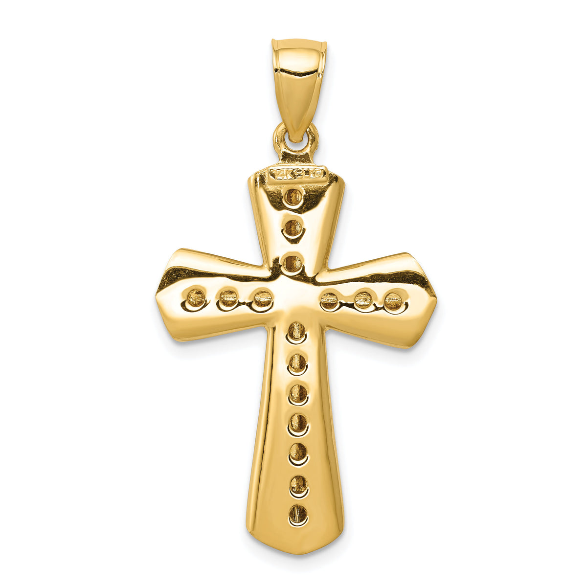 14k Twisted Cross Pendant-D1636