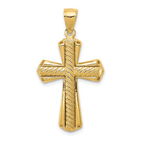 14k Twisted Cross Pendant-D1636