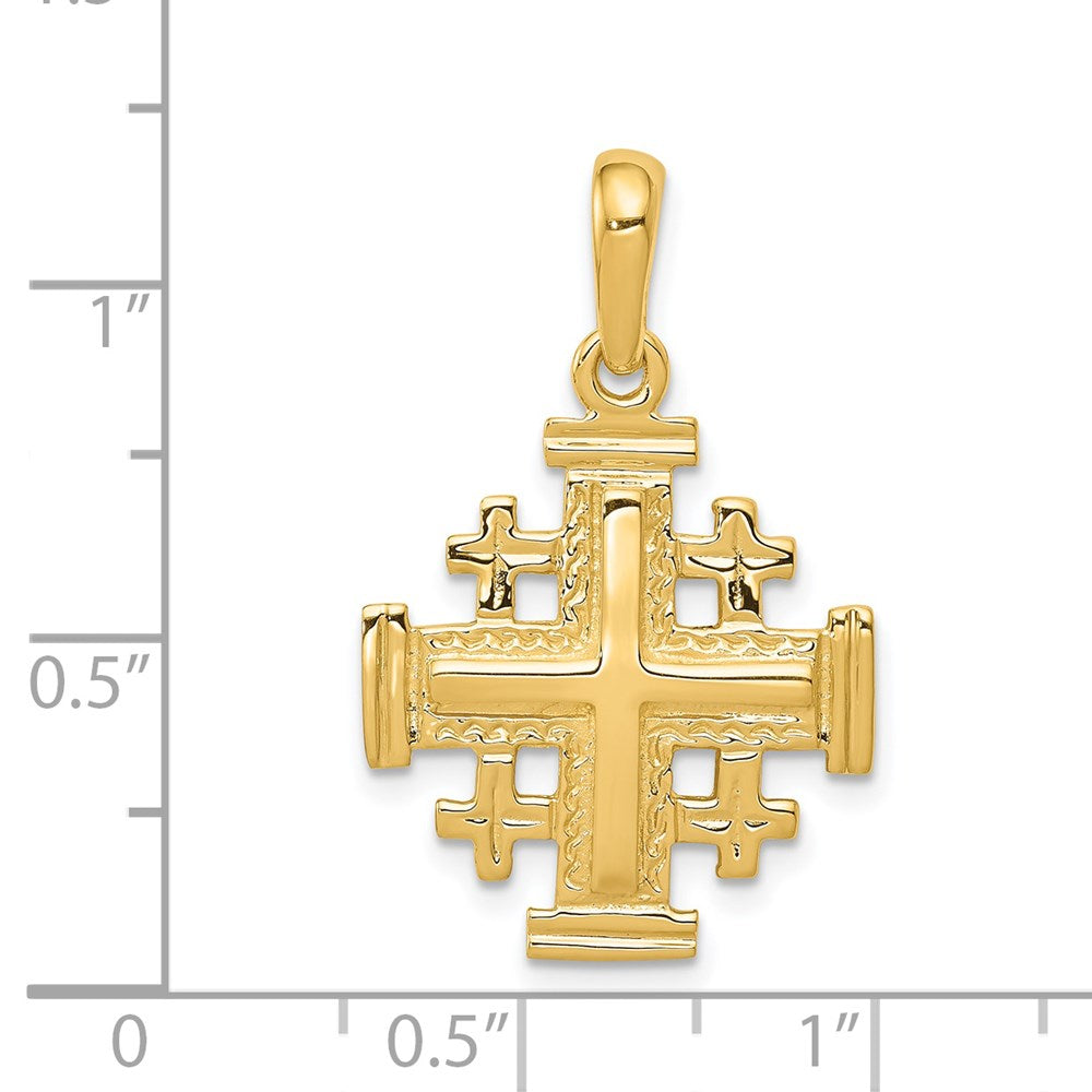 14k Jerusalem Cross Pendant-D1656