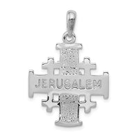 14k White Gold Jerusalem Cross Pendant-D1658