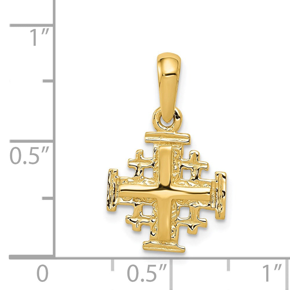 14k Jerusalem Cross Charm-D1659