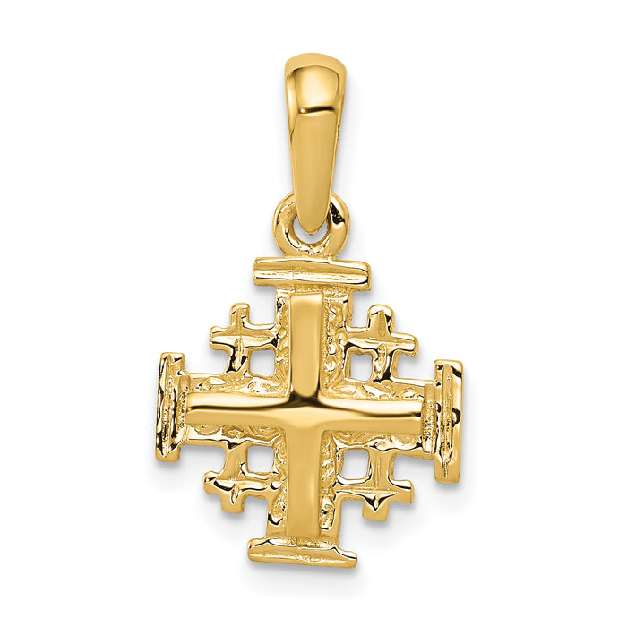 14k Jerusalem Cross Charm-D1659