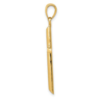 14k Polished Cross Pendant-D1660