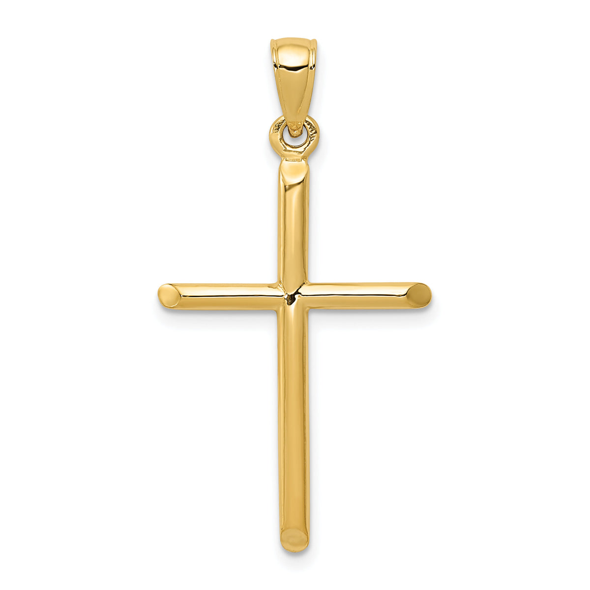 14k Polished Cross Pendant-D1660