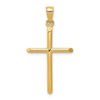 14k Polished Cross Pendant-D1660