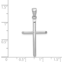14k White Gold Polished Cross Pendant-D1660W