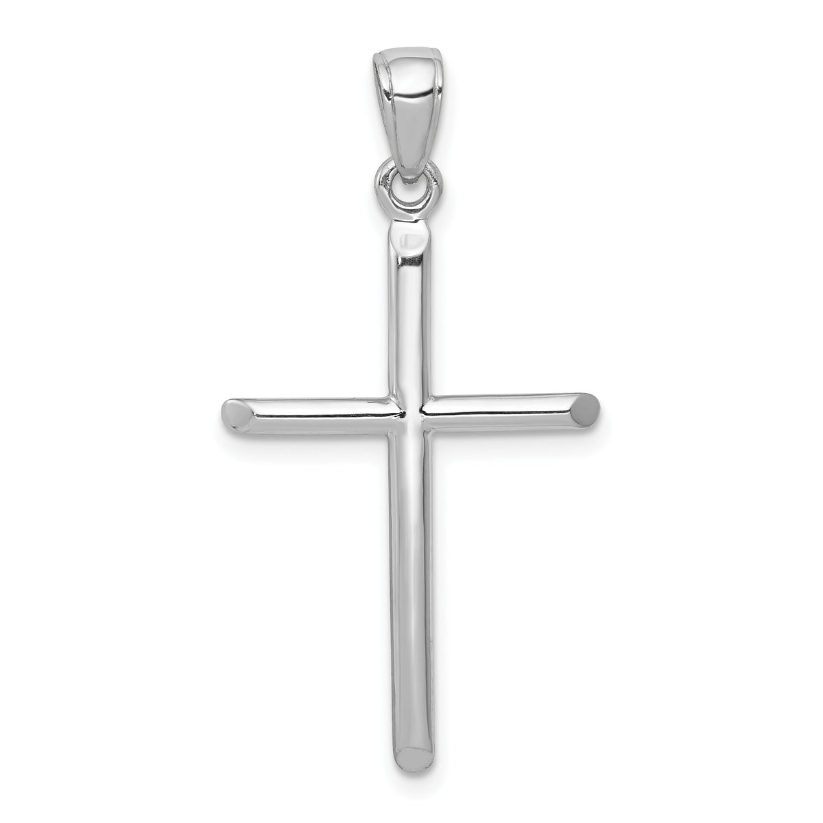 14k White Gold Polished Cross Pendant-D1660W