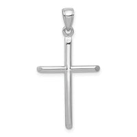 14k White Gold Polished Cross Pendant-D1660W