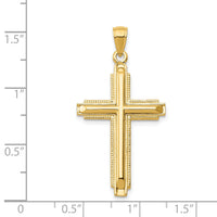 14k Polished Cross Pendant-D1661