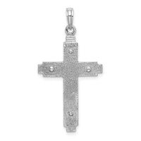 14k White Gold Polished Cross Pendant-D1661W