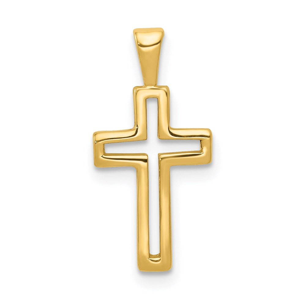 14k Cross Charm-D167