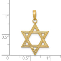 14k Polished Star of David Pendant-D1696