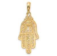14k Turquoise Filigree Chamseh Pendant-D1707
