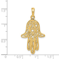 14k Filigree Chamseh Pendant-D1708