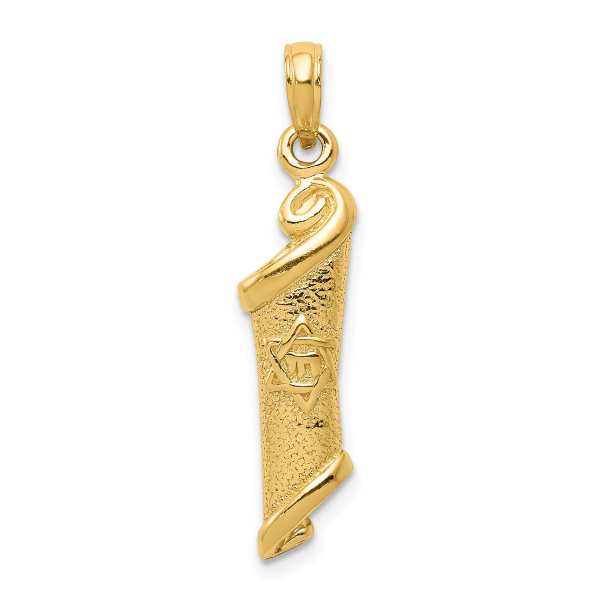 14k Torah w/Star of David Pendant-D1716