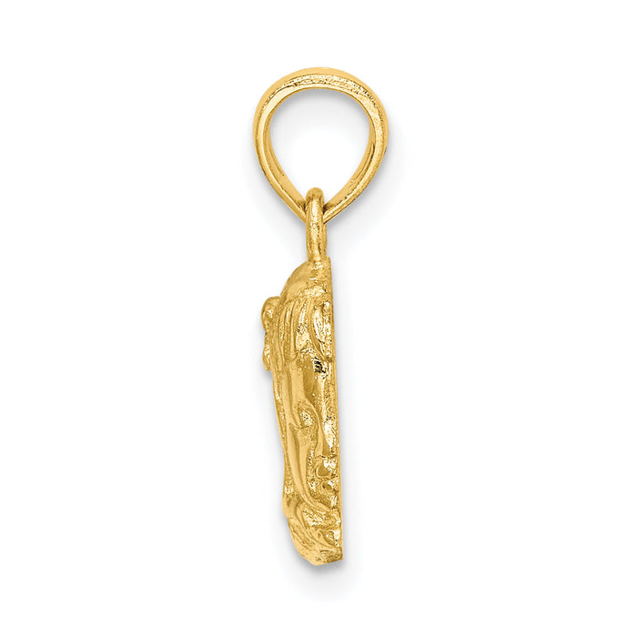14k Girl Head Charm-D1717