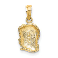 14k Girl Head Charm-D1717