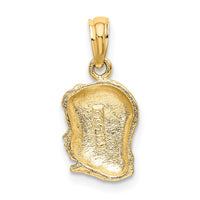 14k Girl Head Charm-D1717