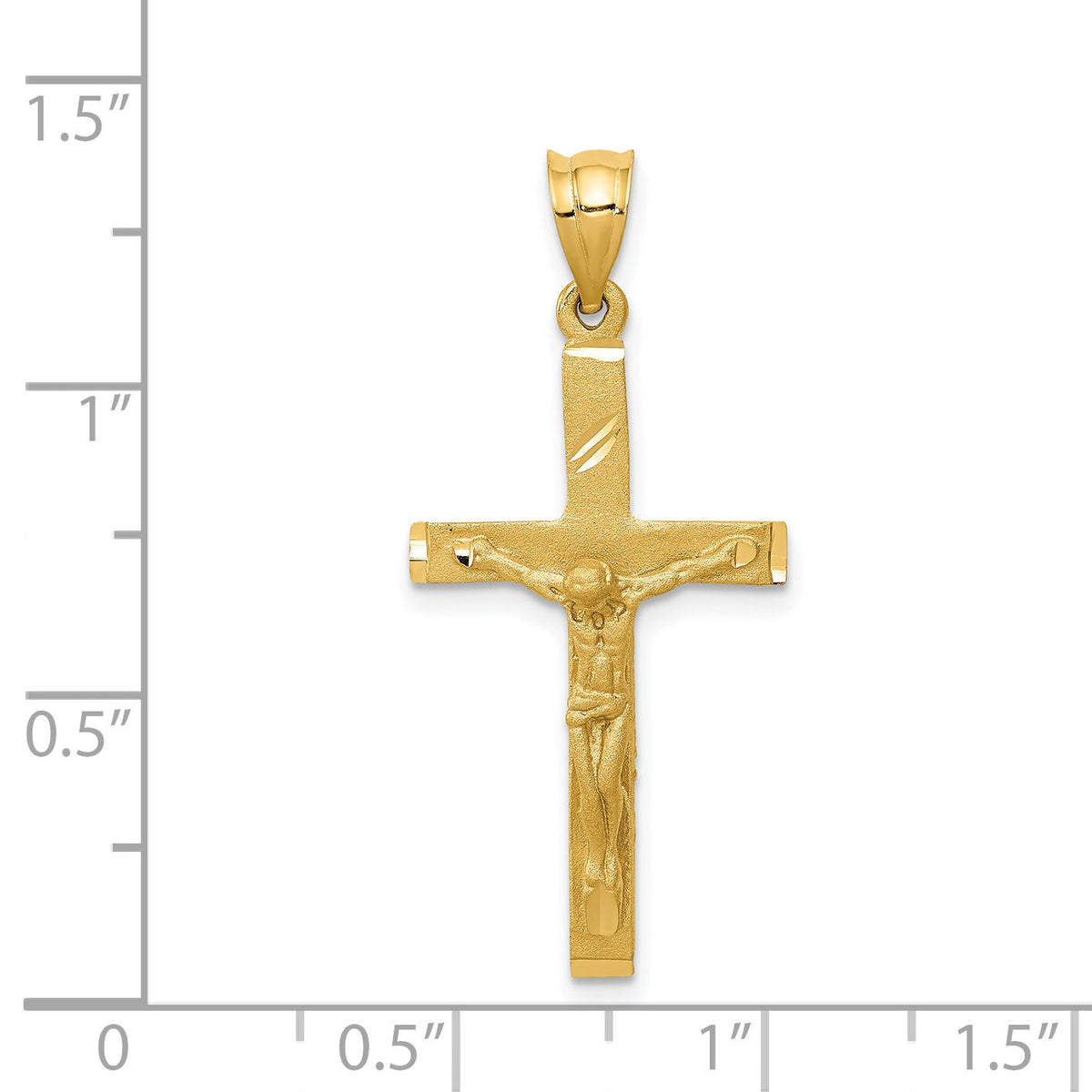 14k Crucifix Pendant-D172