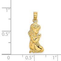 14k Praying Girl Charm-D1721