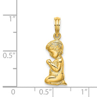 14k Praying Boy Charm-D1722
