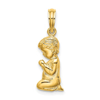14k Praying Boy Charm-D1722