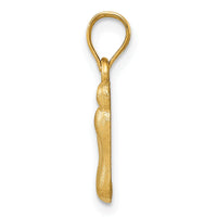 14k Diamond-cut Foot Charm-D1730