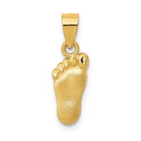 14k Diamond-cut Foot Charm-D1730
