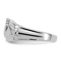 14k White Gold Ladies Claddagh Ring-D1851