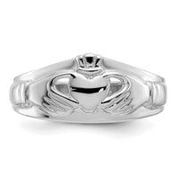 14k White Gold Ladies Claddagh Ring-D1851