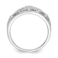 14k White Gold Ladies Claddagh Ring-D1855