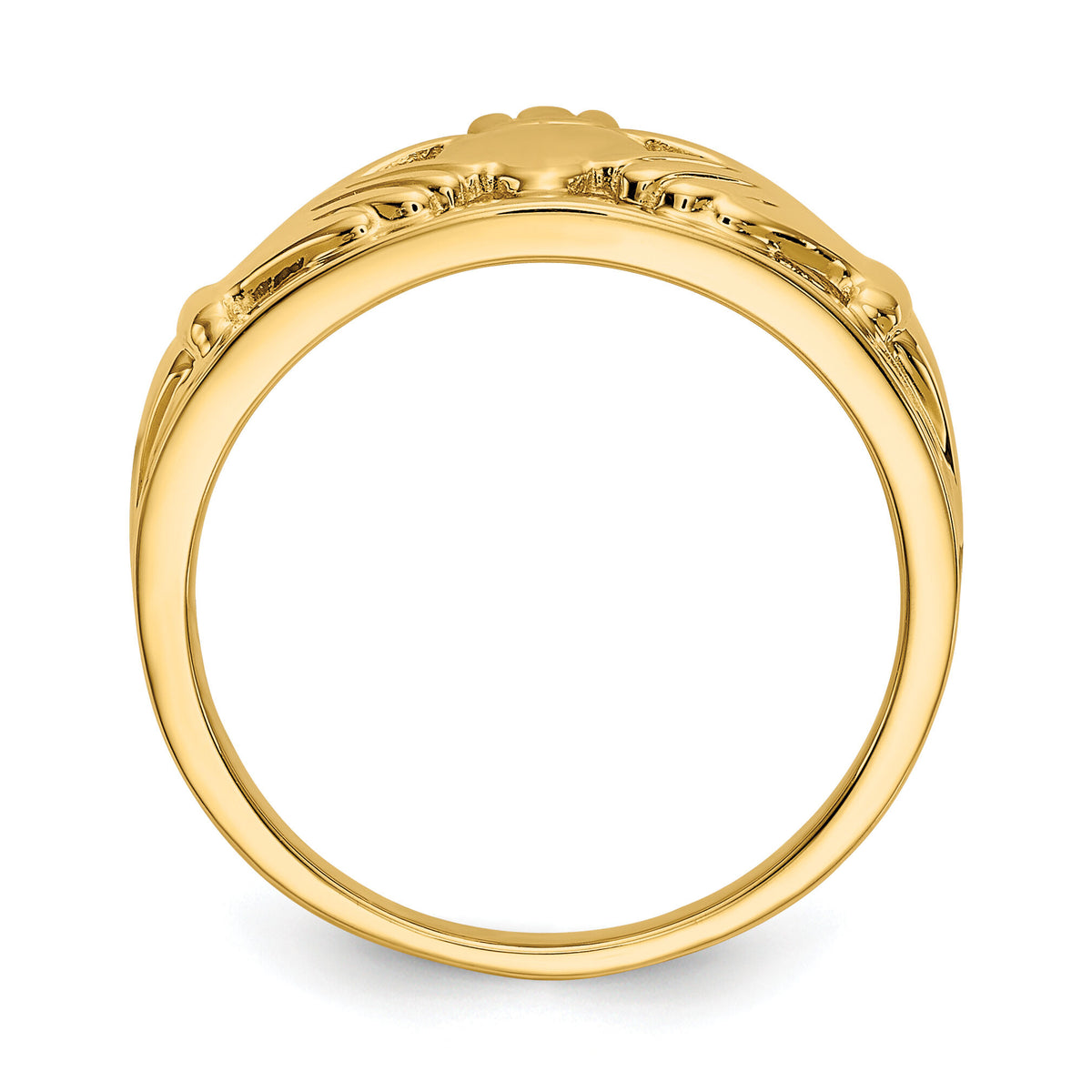 14k Polished Ladies Claddagh Ring-D1857