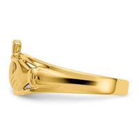 14k Polished Ladies Claddagh Ring-D1857