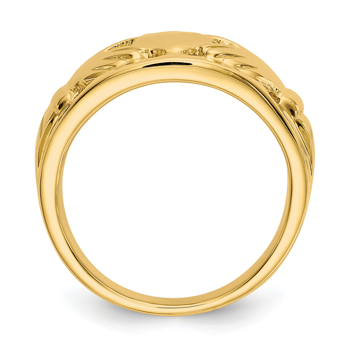 14k Polished Ladies Claddagh Ring-D1858