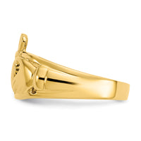 14k Polished Ladies Claddagh Ring-D1858