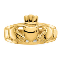 14k Polished Ladies Claddagh Ring-D1858