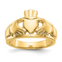 14k Polished Ladies Claddagh Ring-D1858