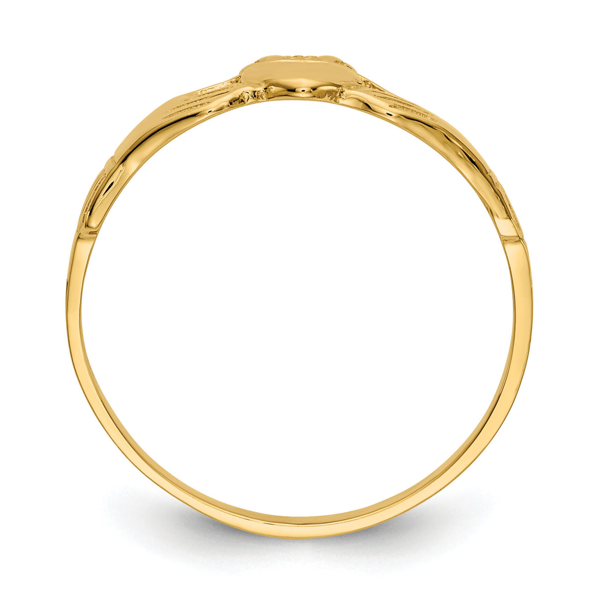 14k Polished Ladies Claddagh Ring-D1862
