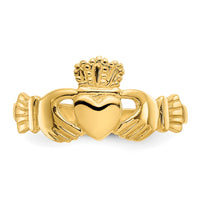 14k Polished Ladies Claddagh Ring-D1863