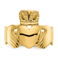 14k Polished Ladies Claddagh Ring-D1865
