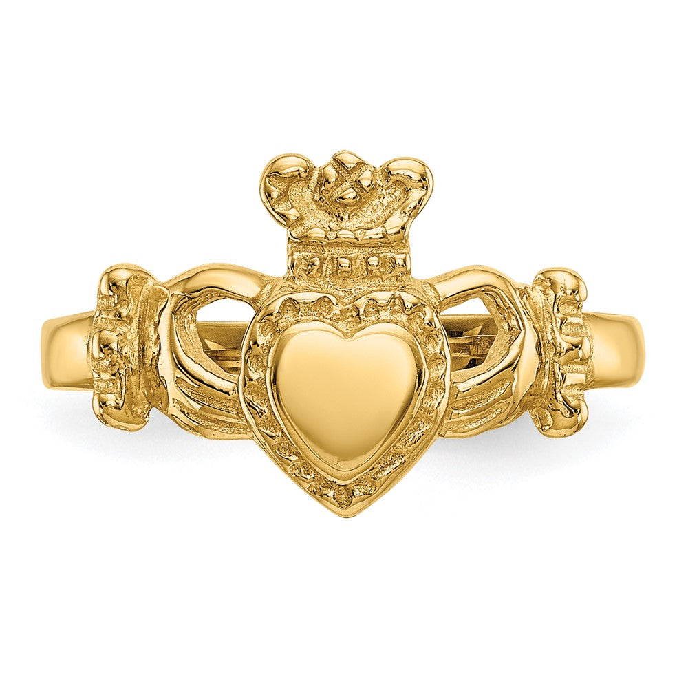 14k Polished Ladies Claddagh Ring-D1863