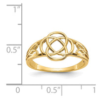 14k Polished Ladies Celtic Knot Ring-D1870