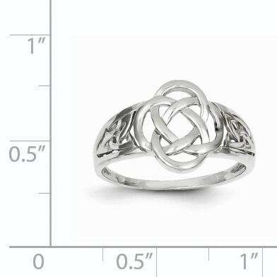 14k White Gold Ladies Celtic Knot Ring-D1871