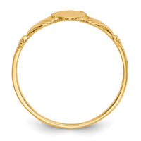 14k Polished Ladies Claddagh Ring-D1875