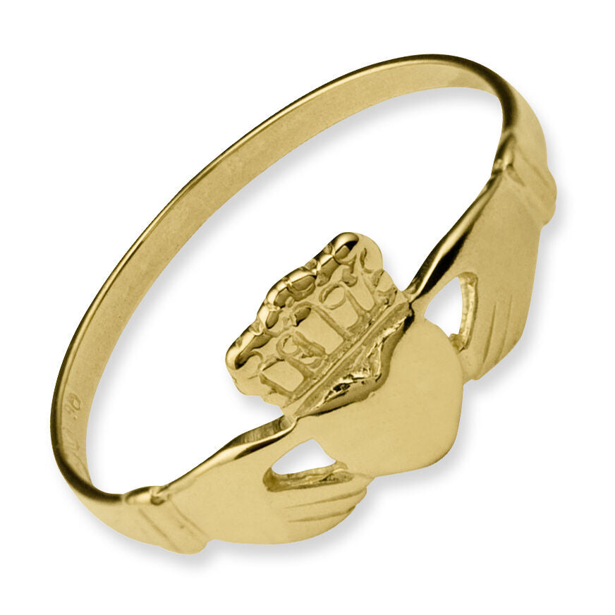 14k Polished Ladies Claddagh Ring-D1875