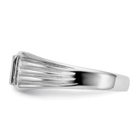 14k White Gold 5.25x5.0mm Childs Open Back Signet Ring-D1876