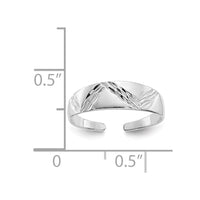 14k White Gold Fancy Toe Ring-D1947