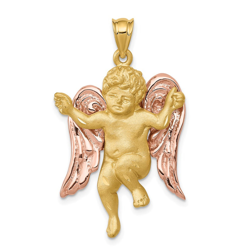 14k Two-tone Angel Pendant-D1