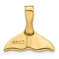 14k 3-D Polished Whale Tail Slide-D2
